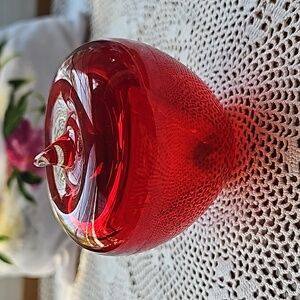 Vintage Red Apple Paperweight